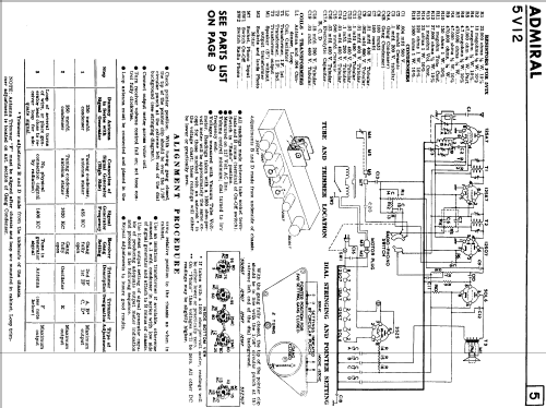 5V12 ; Canadian Admiral Co. (ID = 809869) Radio