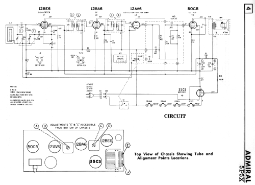 Y3012X Ch= 5P5X; Canadian Admiral Co. (ID = 2354155) Radio