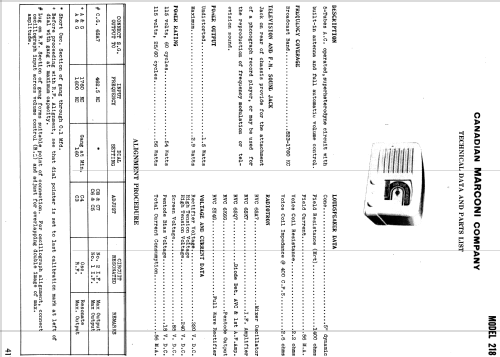 218 ; Canadian Marconi Co. (ID = 1187136) Radio