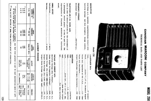 258 ; Canadian Marconi Co. (ID = 1190165) Radio