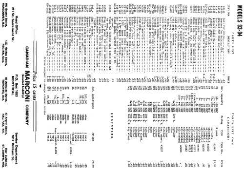 93 ; Canadian Marconi Co. (ID = 1663626) Radio