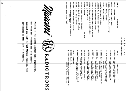 Junior A ; Canadian Marconi Co. (ID = 1187910) Sonido-V