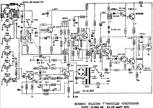 Professional Amplifier Stereo All Silicon Ch= MPAS 30; Carad; Kuurne (ID = 611783) Ampl/Mixer