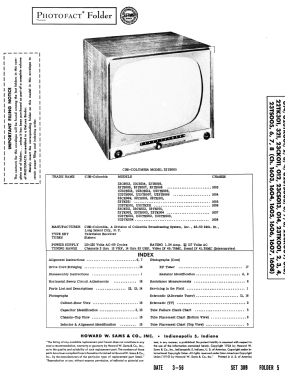 22CK010 Ch=1605; CBS-Columbia Inc.; (ID = 2760978) Television
