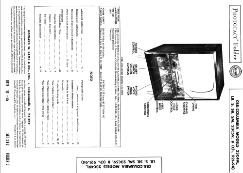 23C49SM Ch= 921-94; CBS-Columbia Inc.; (ID = 2646028) Television