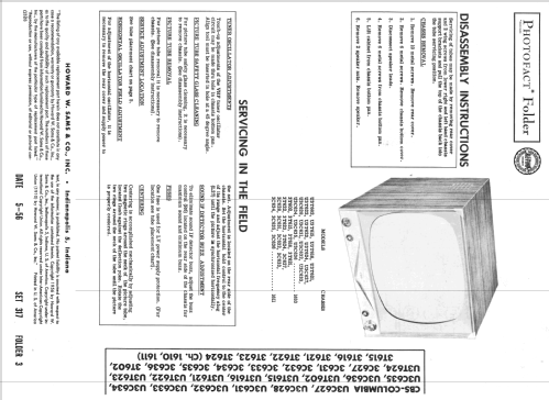 3T622 Ch= 1611; CBS-Columbia Inc.; (ID = 2219408) Television