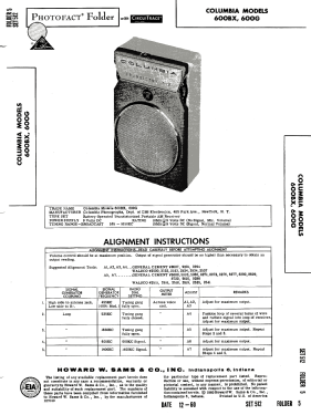600BX ; CBS-Columbia Inc.; (ID = 2951773) Radio