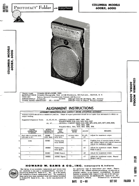 600G ; CBS-Columbia Inc.; (ID = 2951777) Radio