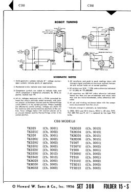 7K326U Ch= 3002; CBS-Columbia Inc.; (ID = 2756467) Television