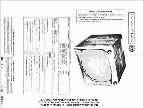 6T303 Ch= 2001; CBS-Columbia Inc.; (ID = 1938989) Television