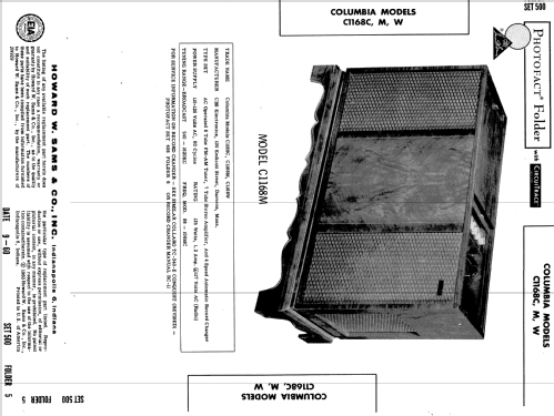 C1168W ; CBS-Columbia Inc.; (ID = 580710) Radio
