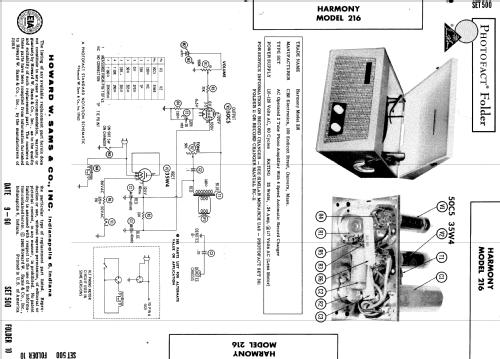 Harmony 216 ; CBS-Columbia Inc.; (ID = 578046) Reg-Riprod