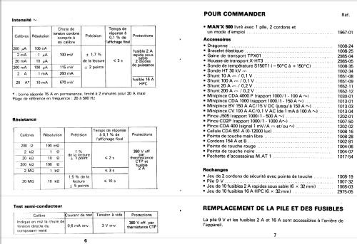 Digital Multimeter MAN'X 500; CdA, Construction d' (ID = 1816676) Equipment