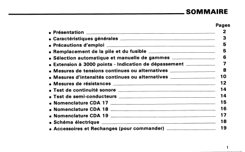 Multimètre numérique de poche CDA17, CDA18, CDA19; CdA, Construction d' (ID = 1818111) Equipment