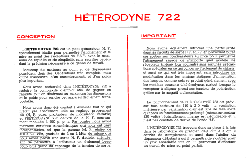 Hétérodyne 722; Centrad; Annecy (ID = 2904434) Equipment