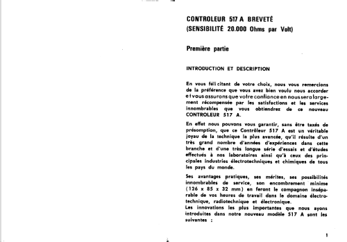 Multimeter 517 A; Centrad; Annecy (ID = 1005106) Ausrüstung