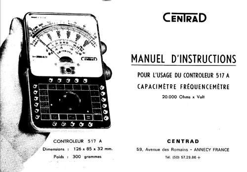 Multimeter 517 A; Centrad; Annecy (ID = 1005125) Ausrüstung