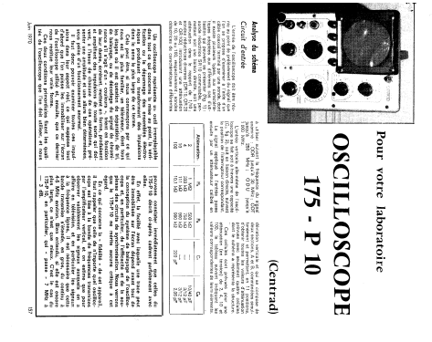 Oscilloscope 175P10; Centrad; Annecy (ID = 2012183) Equipment