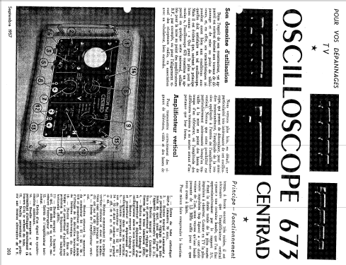 Oscilloscope 673; Centrad; Annecy (ID = 1435622) Equipment