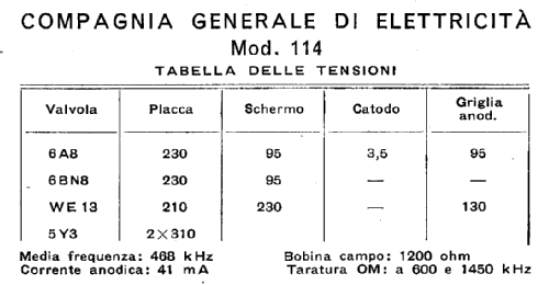 114; CGE, Compagnia (ID = 445525) Radio