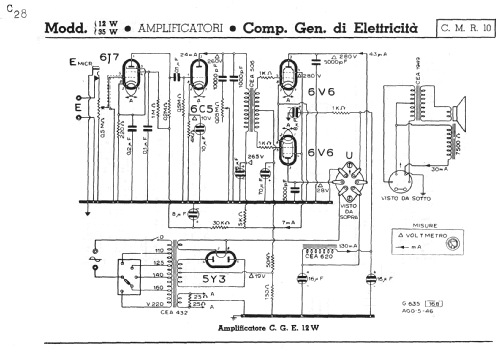 Amplificatore AP12; CGE, Compagnia (ID = 165549) Ampl/Mixer