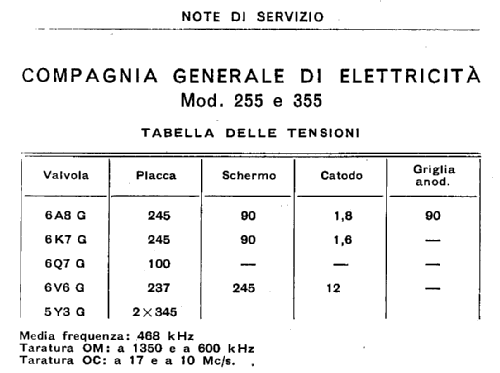 255; CGE, Compagnia (ID = 445528) Radio