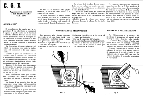 All Transistor 0596; CGE, Compagnia (ID = 993235) Radio