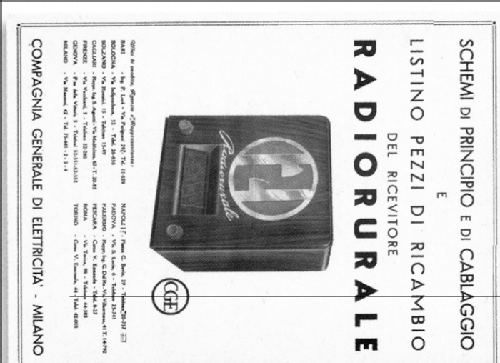 Radiorurale ; CGE, Compagnia (ID = 1529567) Radio
