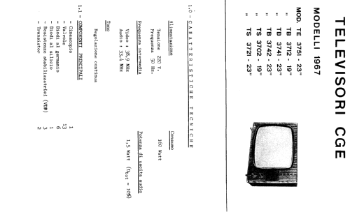 TS3721; CGE, Compagnia (ID = 1004453) Television