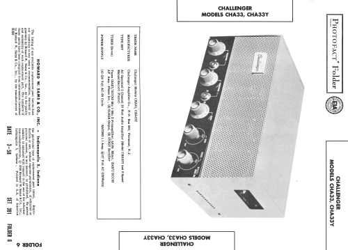 CHA33 Series E-117; Challenger Amplifier (ID = 2553850) Ampl/Mixer