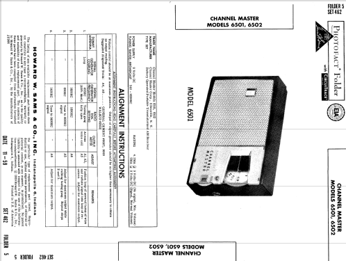 Transistor 6 6501; Channel Master Corp. (ID = 613672) Radio