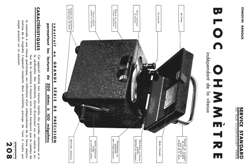 Bloc Ohmmètre à Magnéto No. 2; Chauvin & Arnoux; (ID = 2263991) Ausrüstung