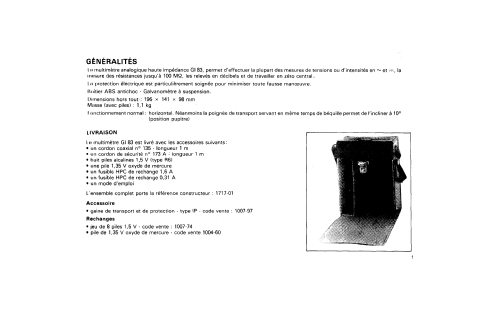 Multimètre électronique GI83; Chauvin & Arnoux; (ID = 1680173) Equipment