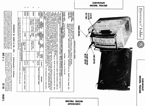 986388 ; Chevrolet Div. (ID = 466348) Car Radio