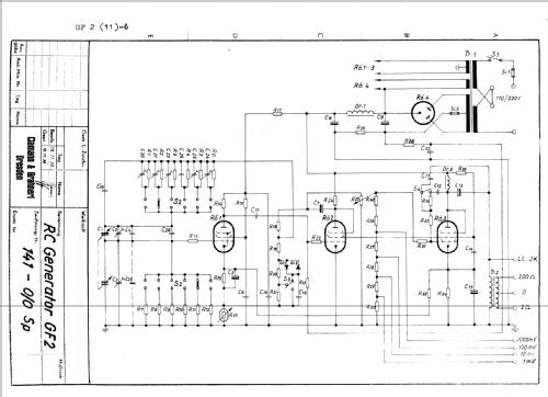 Tonfrequenz-Generator GF2; Clamann & Grahnert; (ID = 114621) Equipment
