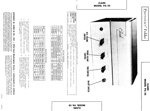 PA-10 ; Clark Radio (ID = 597477) Ampl/Mixer