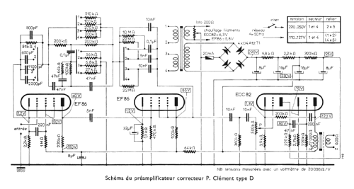 Préamplificateur-correcteur D; Clément, Pierre P.C; (ID = 1969274) Ampl/Mixer