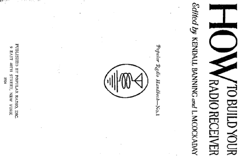 Cockaday Improved 4 Circuit Tuner; Construction envelope, kit; Cockaday, L. M. & Co (ID = 1546376) Kit