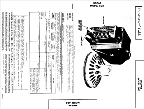 Chrysler MoPar 602 ; Colonial Radio Co.; (ID = 835892) Car Radio