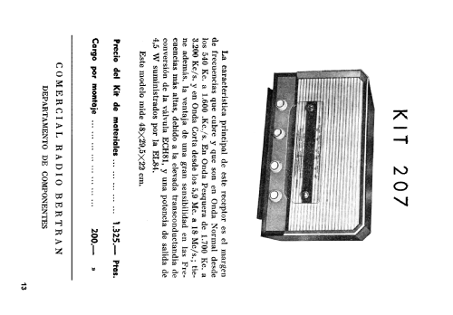 KIT 207; Comercial Radio (ID = 1952515) Radio