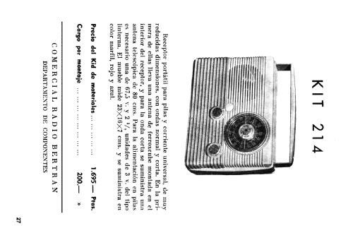 KIT 214; Comercial Radio (ID = 1952595) Radio