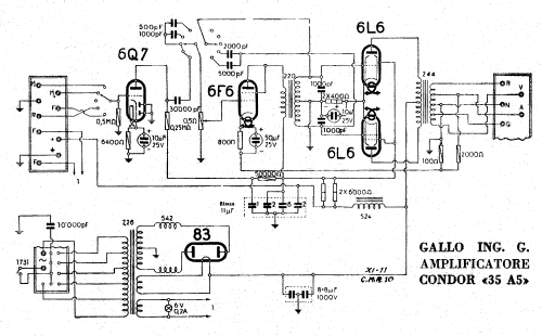 Amplificatore 35A5; Condor Ing. Gallo; (ID = 2591969) Ampl/Mixer