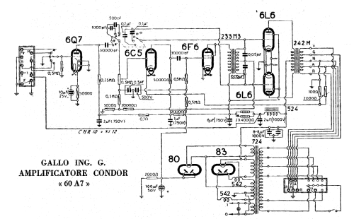 Amplificatore 60A7; Condor Ing. Gallo; (ID = 2591977) Ampl/Mixer