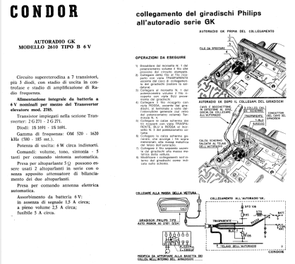 GK2610 Tipo B; Condor Ing. Gallo; (ID = 790584) Car Radio