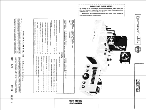 Fleetwood 800 Remote-Control TV Receiver; Conrac Inc.; Baldwin (ID = 2101310) Televisión