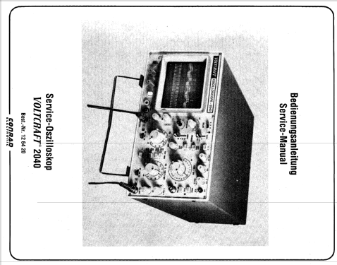 Service-Oszilloskop Voltcraft 2040; Conrad Electronic (ID = 1136791) Equipment