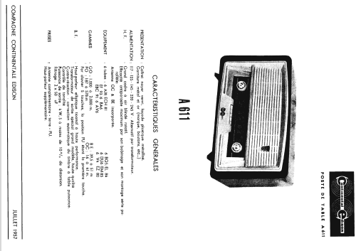 A611; Continental Edison, (ID = 1057960) Radio