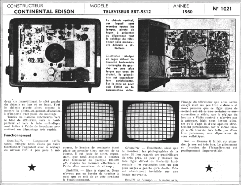 ERT-9312; Continental Edison, (ID = 287886) Television