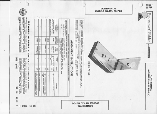 4 Transistor Phonograph PH-421; Continental (ID = 1805954) Sonido-V