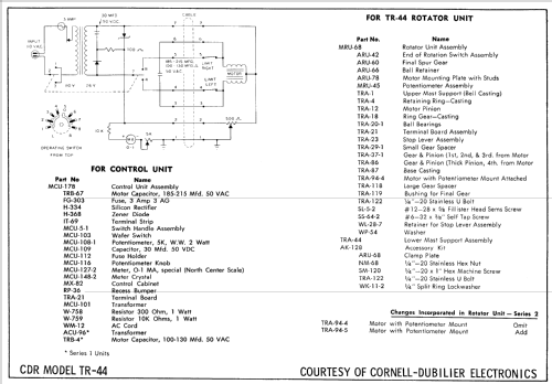 CDR Rotor TR-44; Cornell-Dubilier (ID = 736598) Misc